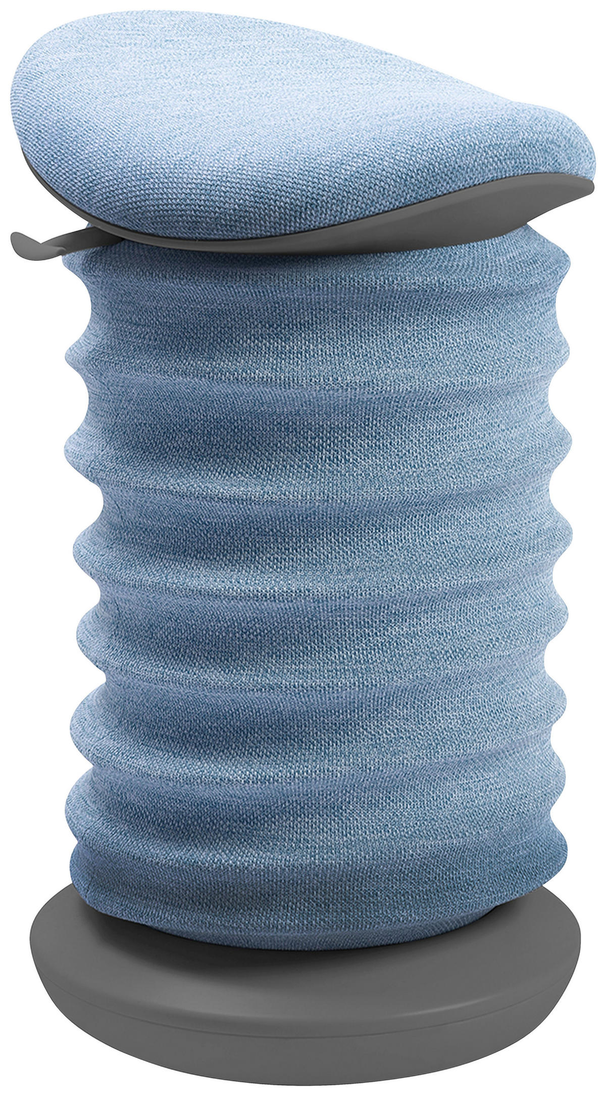 BÜROHOCKER 37,5/53-64/36 cm  - Grau/Hellblau, Design, Kunststoff/Textil (37,5/53-64/36cm) - Topstar