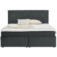 BOXSPRINGBETT 180/200 cm  in Dunkelgrau  - Dunkelgrau/Schwarz, Design, Kunststoff/Textil (180/200cm) - Xora