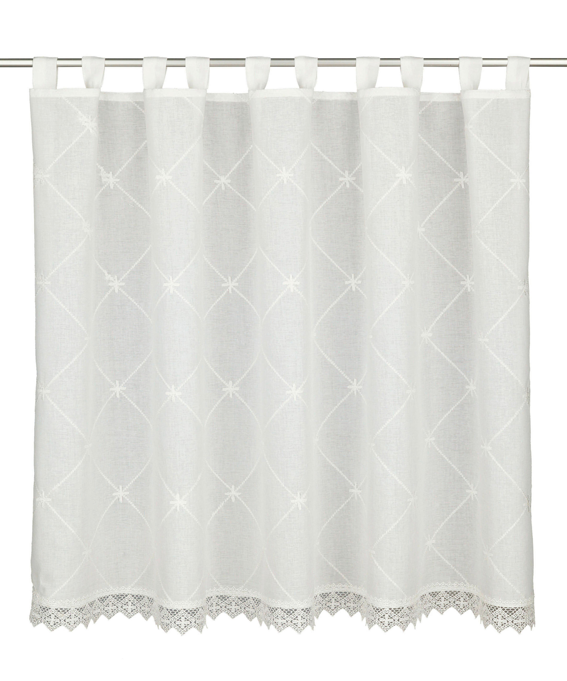KURZGARDINE  130/80 cm  - Weiß, Basics, Textil (130/80cm)