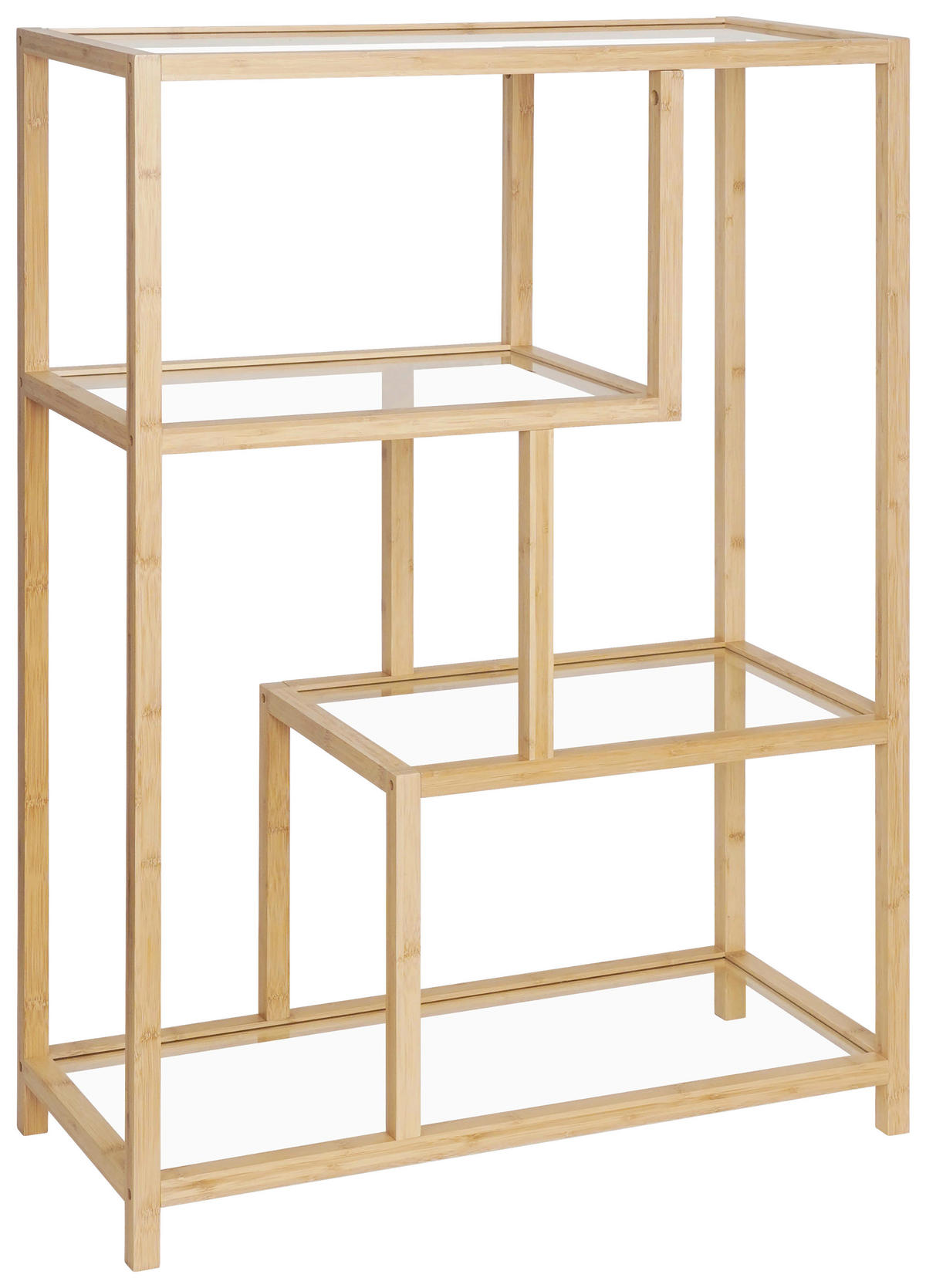 REGAL  77/111/34 cm Naturfarben  - Naturfarben, Basics, Glas/Naturmaterialien (77/111/34cm) - Xora