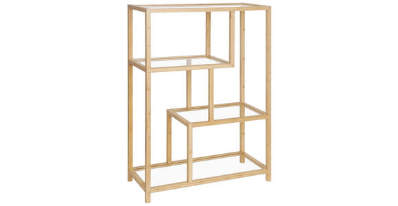 REGAL  77/111/34 cm Naturfarben  - Naturfarben, Basics, Glas/Naturmaterialien (77/111/34cm) - Xora