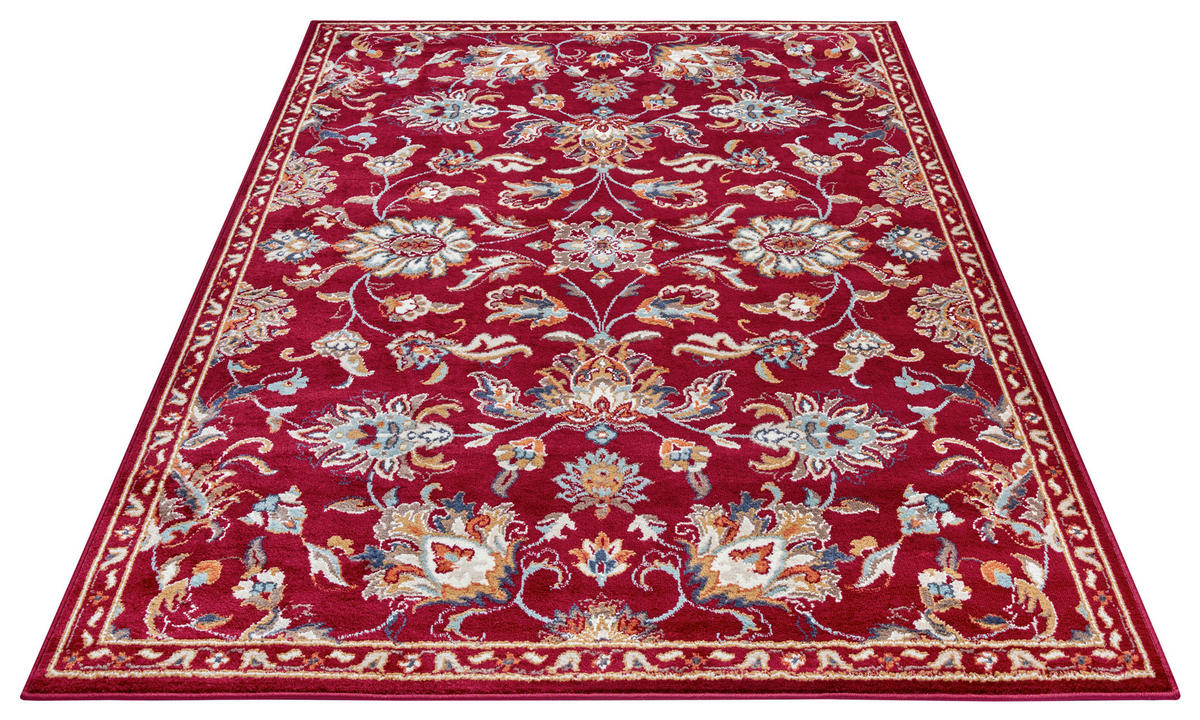 FLACHWEBETEPPICH 57/90 cm Luxor Multicolor, Rot  - Rot/Multicolor, Design, Kunststoff/Textil (57/90cm)