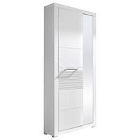 GARDEROBENSCHRANK  in 72/201/37 cm  - Chromfarben/Weiß, Design, Holzwerkstoff/Metall (72/201/37cm) - MID.YOU