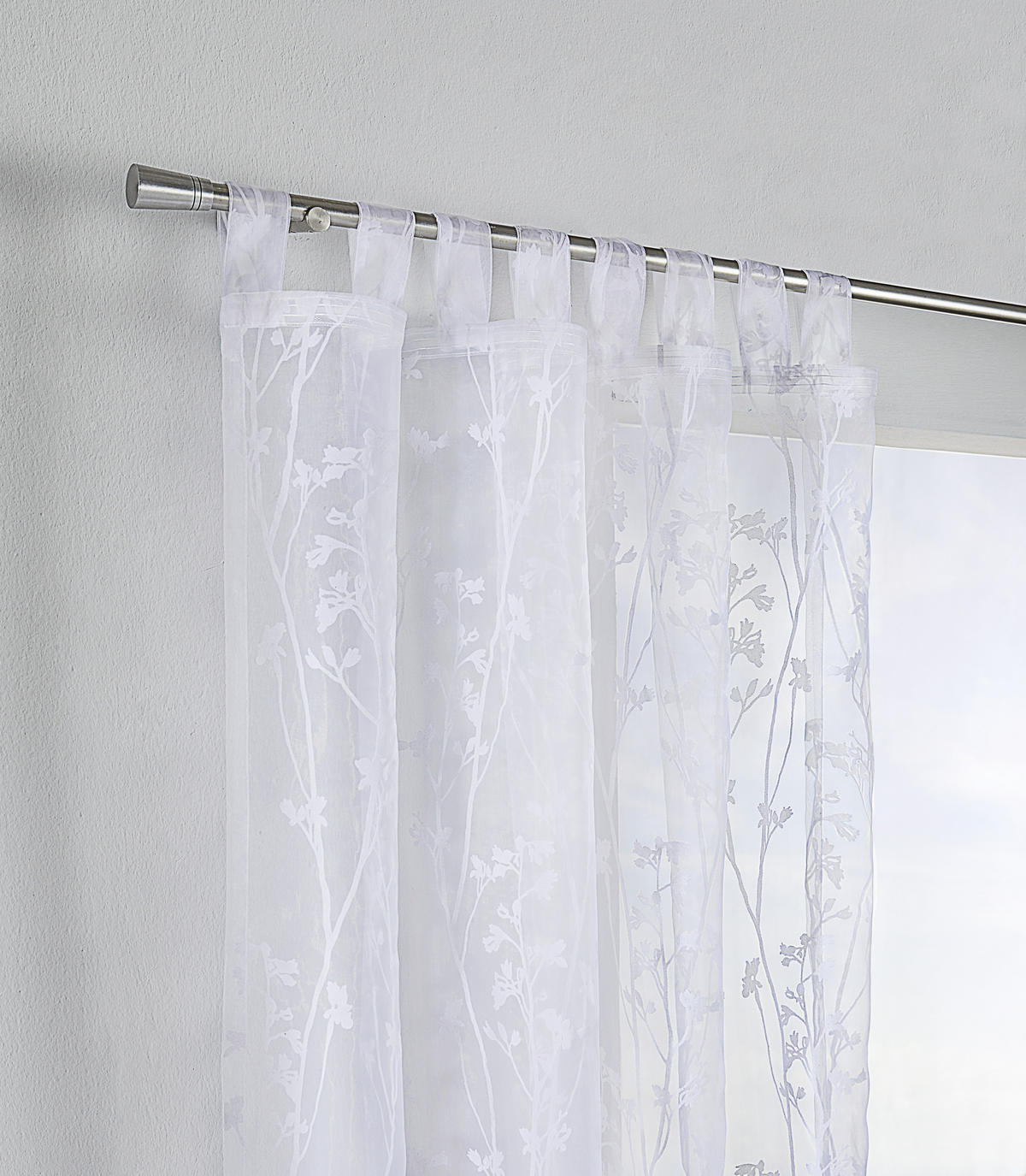 ZÁVES S PÚTKAMI, priehľadné,  - biela, Trend, textil (140/245cm) - Boxxx