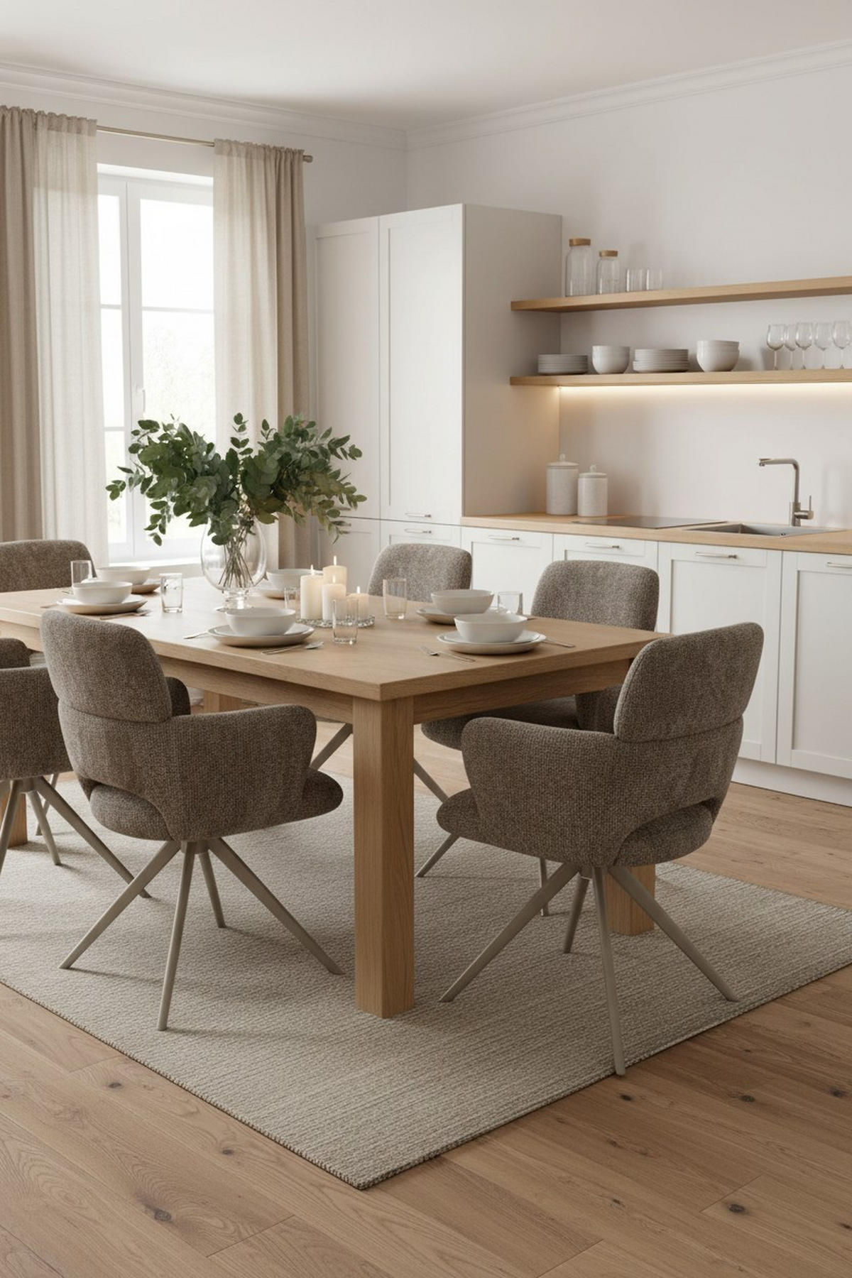 ARMLEHNSTUHL  Sitzfläche 360° drehbar Mikrofaser  Taupe  - Taupe, MODERN, Textil/Metall (61/88/63cm) - Livetastic