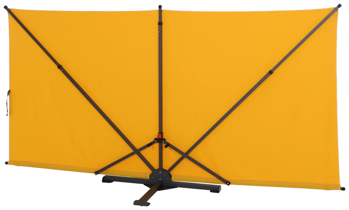 SICHTSCHUTZ - Anthrazit/Gelb, KONVENTIONELL, Textil/Metall (280/150cm) - Siena Garden