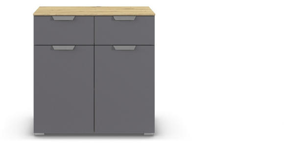 KOMMODE  in 80/81/42 cm  - Chromfarben/Dunkelgrau, Design, Holzwerkstoff/Metall (80/81/42cm) - Carryhome