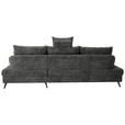 ECKSOFA in Webstoff Schwarz  - Schwarz, KONVENTIONELL, Textil/Metall (293/183cm) - Carryhome