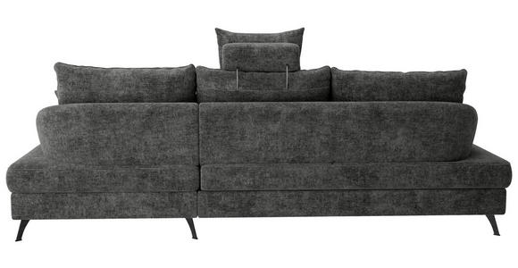 ECKSOFA in Webstoff Schwarz  - Schwarz, KONVENTIONELL, Textil/Metall (293/183cm) - Carryhome