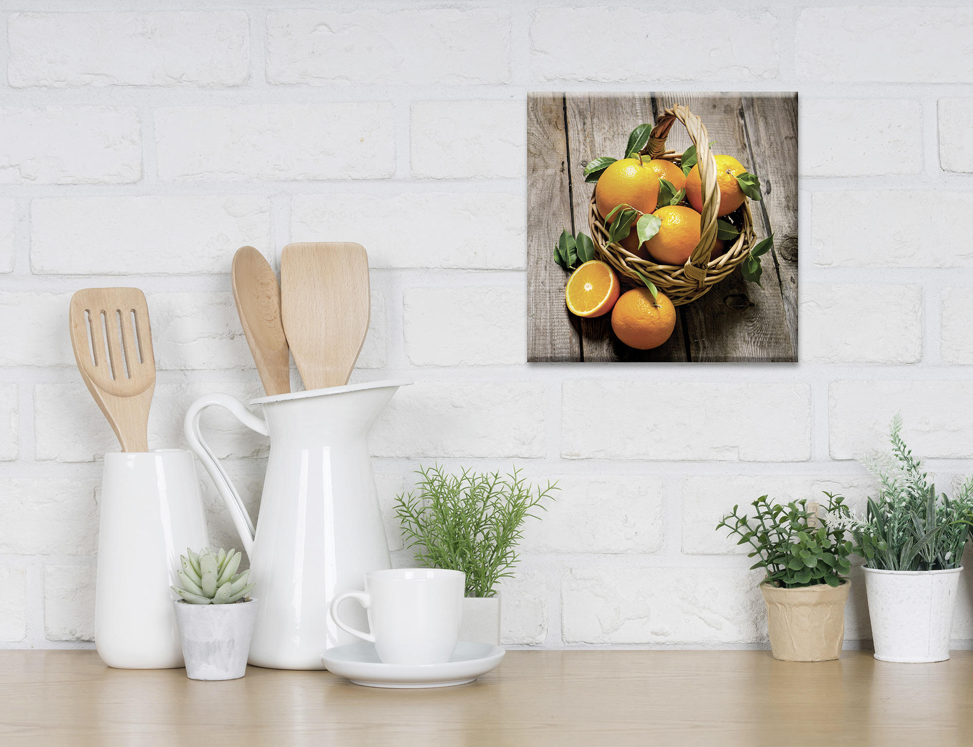 OBRAZ NA PLÁTNĚ, jídlo a pití, 30/30 cm  - vícebarevná, Basics, dřevo/papír (30/30cm) - Euroart