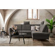 ECKSOFA in Chenille Graubraun  - Graubraun/Schwarz, MODERN, Holz/Textil (241/184cm) - Carryhome