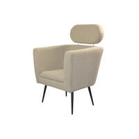SESSEL Teddystoff Beige    - Beige/Schwarz, Design, Textil/Metall (67/72/95-103cm) - MID.YOU