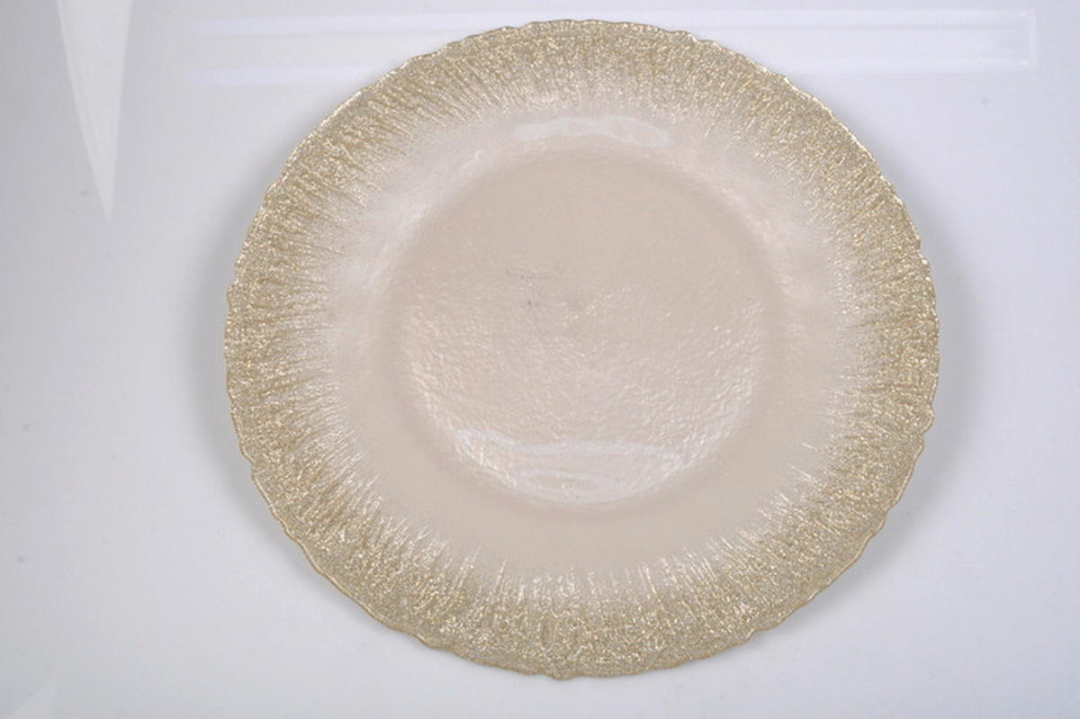 PLATZTELLER Glas  - Weiß, Trend, Glas (33cm) - Novel