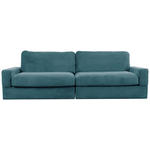 BIGSOFA Flachgewebe Türkis  - Türkis/Schwarz, MODERN, Kunststoff/Textil (262/88/108cm) - Cantus