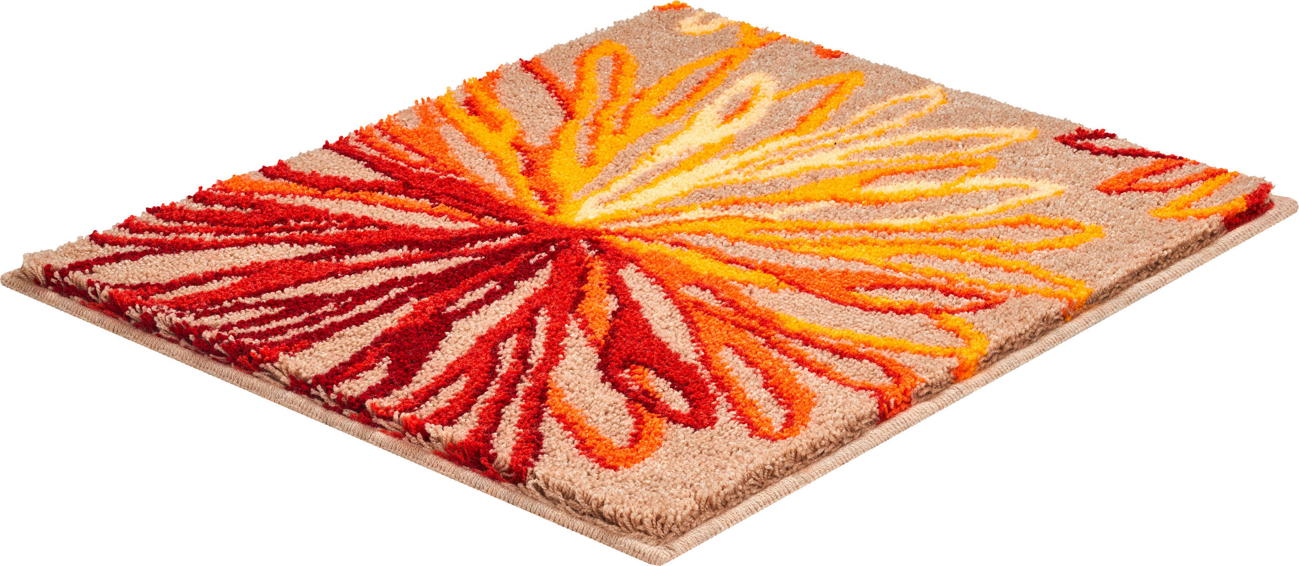 BIDET-VORLEGER Orange, Beige 50/60 cm  - Beige/Orange, Basics, Kunststoff/Textil (50/60cm) - Grund