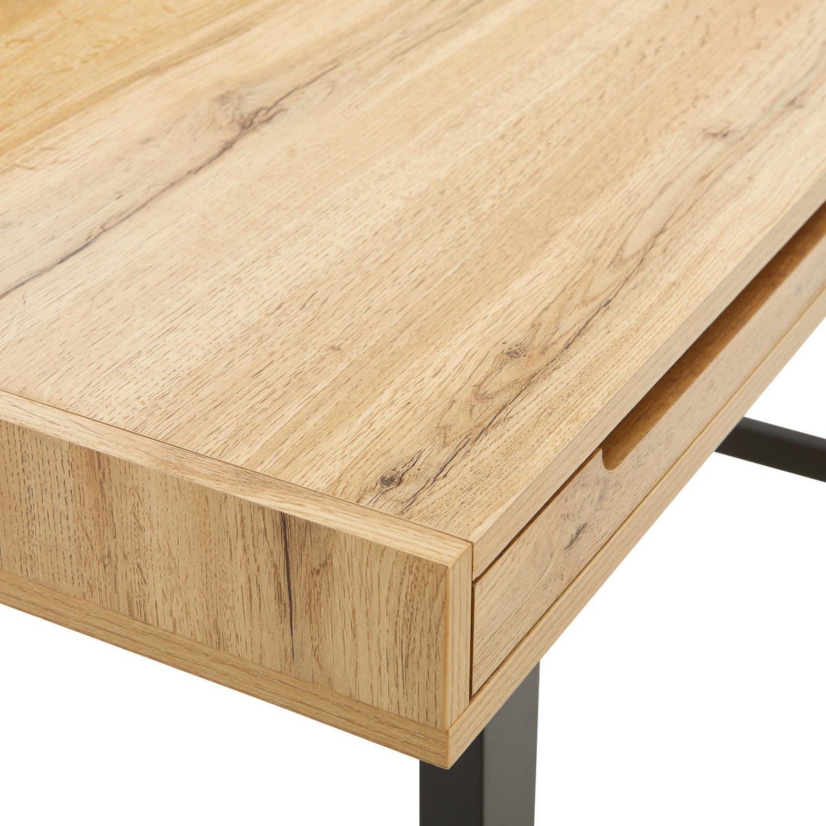 SCHREIBTISCH 110/58/85 cm  in Wildeiche  - Wildeiche/Schwarz, Basics, Holz/Holzwerkstoff (110/58/85cm) - Boxxx