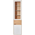 VITRINE in massiv Asteiche Weiß, Eichefarben - Eichefarben/Weiß, Design, Glas/Holz (47/205,5/40cm) - Valnatura
