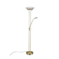 LED-STEHLEUCHTE - Messingfarben, Basics, Glas/Metall (180/32,5/57cm)