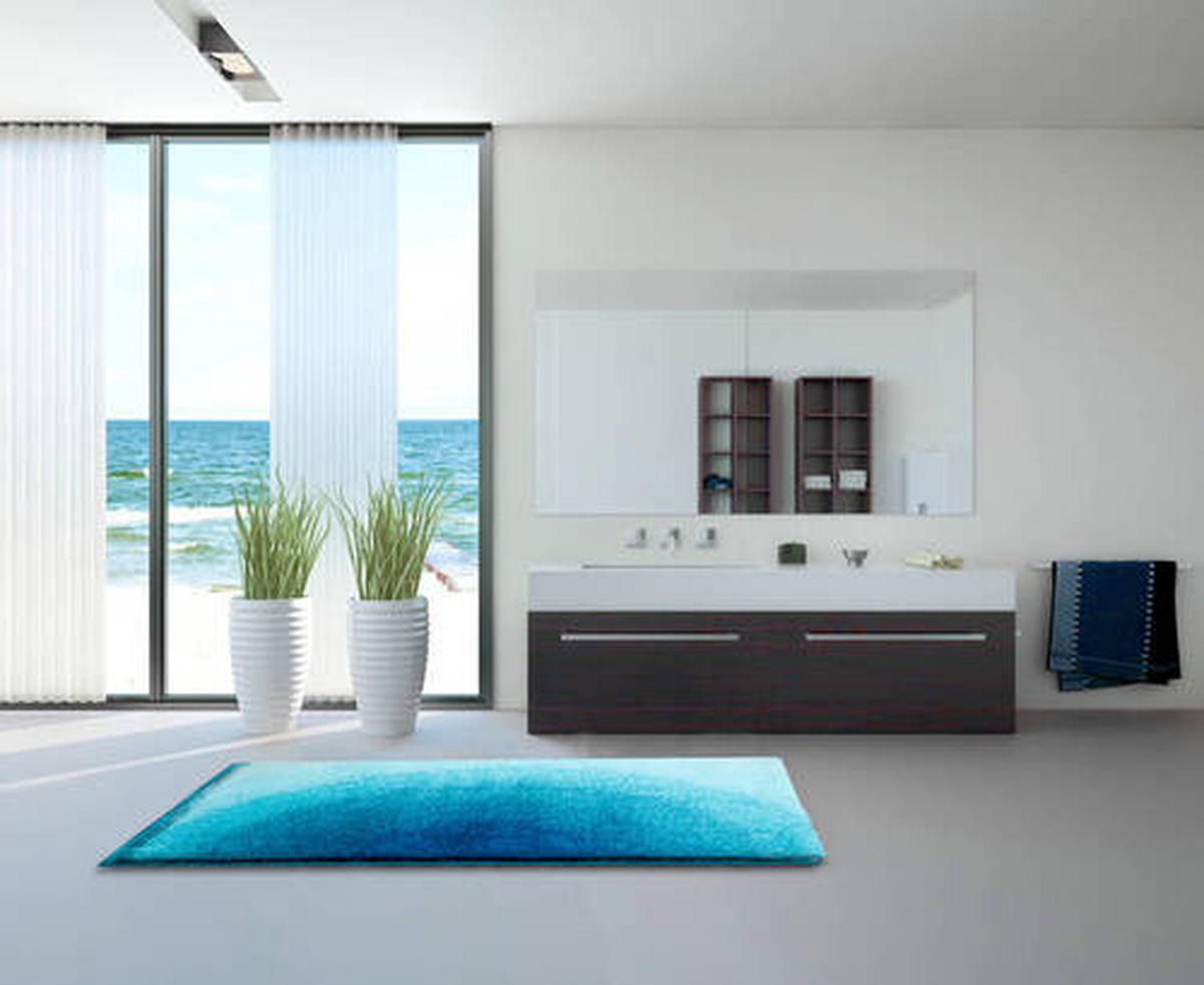KOBEREC DO KOUPELNY, 60/100 cm - tyrkysová, Basics, textil/plast (60/100cm) - Grund
