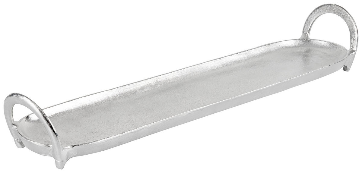 DEKOSCHALE - Nickelfarben, Design, Metall (65/13/8,5cm) - Ambia Home