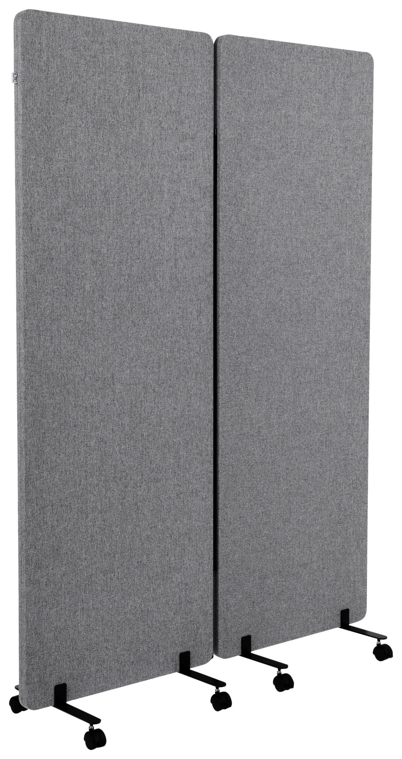 TRENNWAND Metall, Kunststoff, Textil Dunkelgrau  - Dunkelgrau, Basics, Kunststoff/Textil (60/177/35cm) - MID.YOU