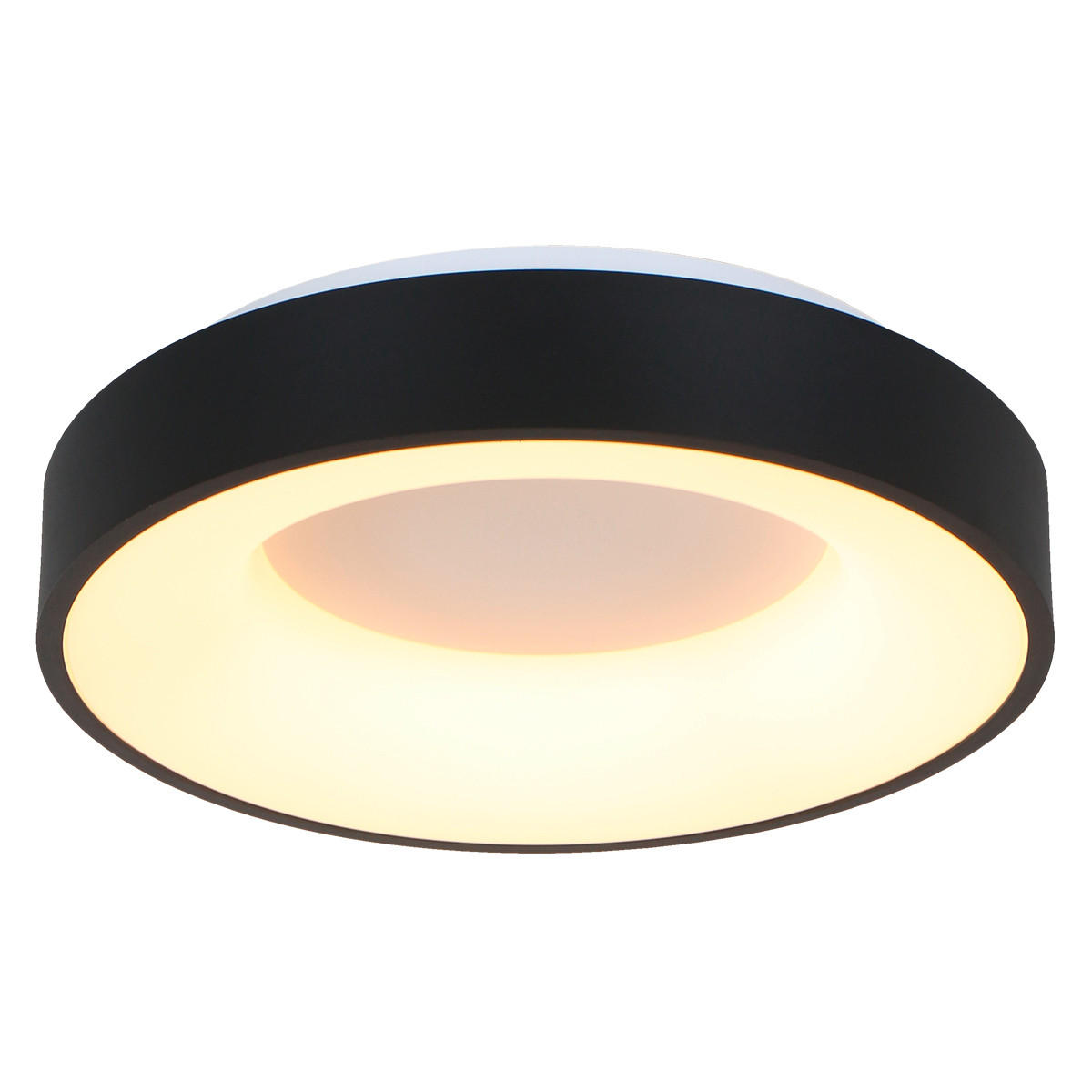LED-DECKENLEUCHTE Ringlede 48/9 cm   - Schwarz, KONVENTIONELL, Kunststoff/Metall (48/9cm)