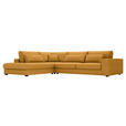 ECKSOFA in Cord Gelb  - Gelb/Schwarz, KONVENTIONELL, Kunststoff/Textil (250/314cm) - Carryhome