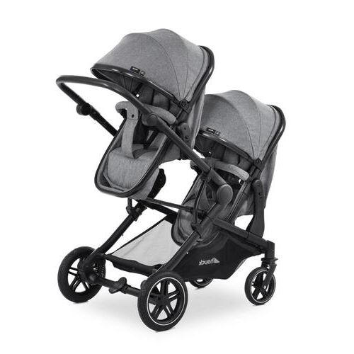 ZWILLINGSWAGEN ATLANTIK TWIN  - Schwarz/Grau, Basics, Textil/Metall (125/64/108cm) - Hauck
