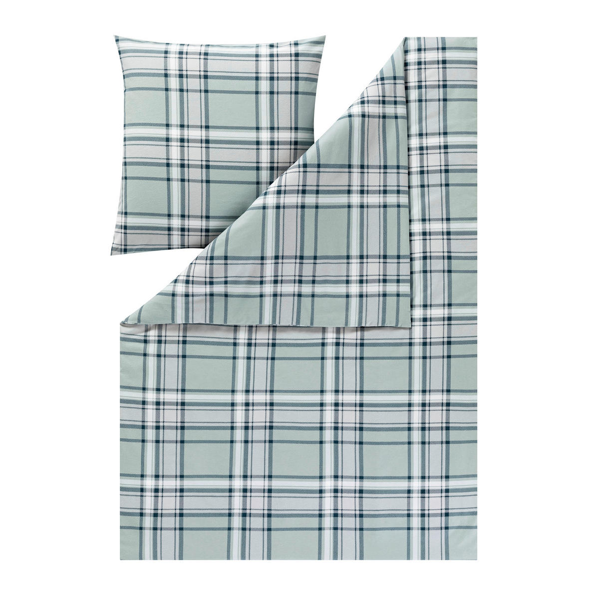 BETTWÄSCHE Impulse Flanell 135/200 cm  - Salbeigrün, Design, Textil (135/200cm) - Estella
