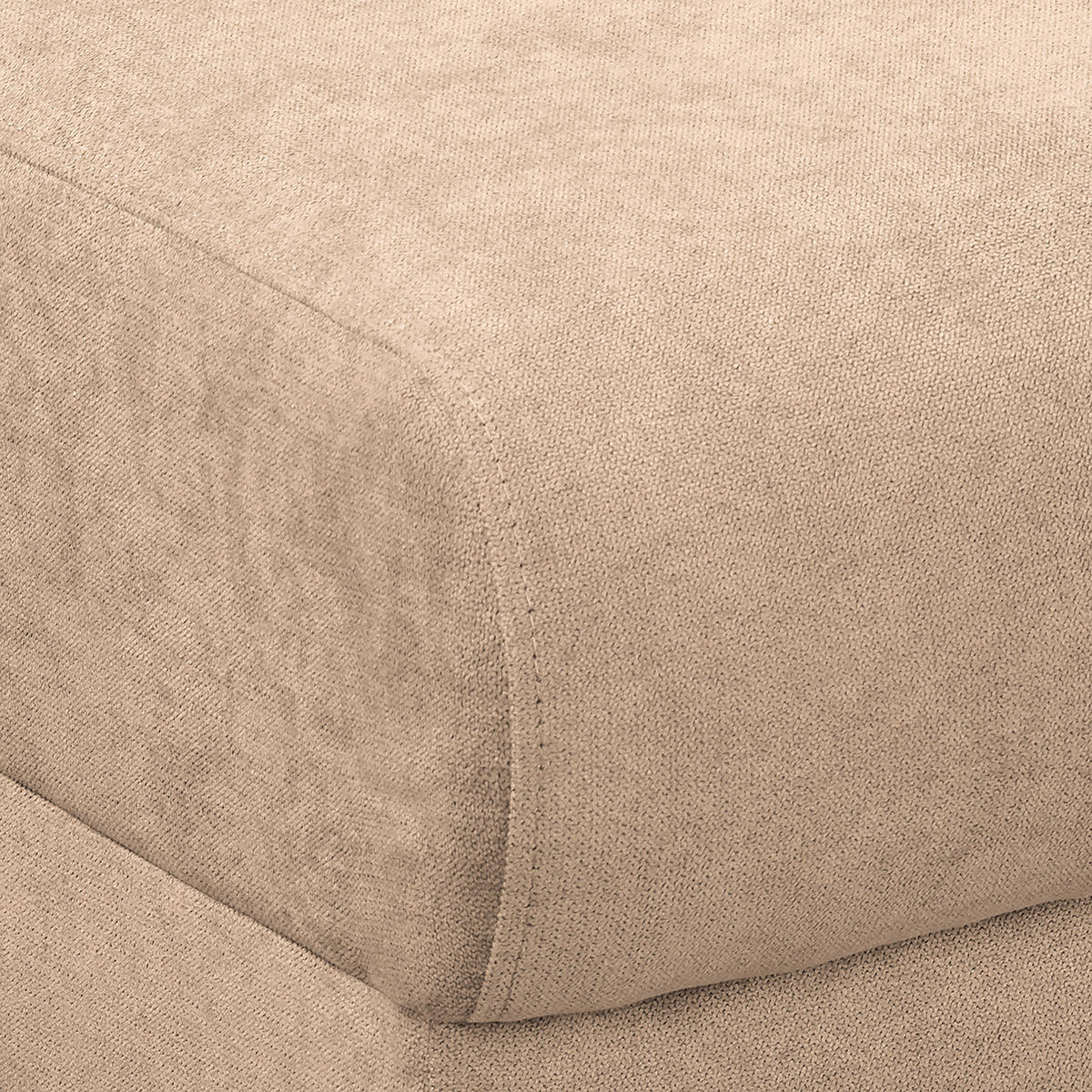 ECKSOFA in Mikrofaser Beige  - Wengefarben/Beige, Design, Holz/Textil (230/150cm) - Livetastic