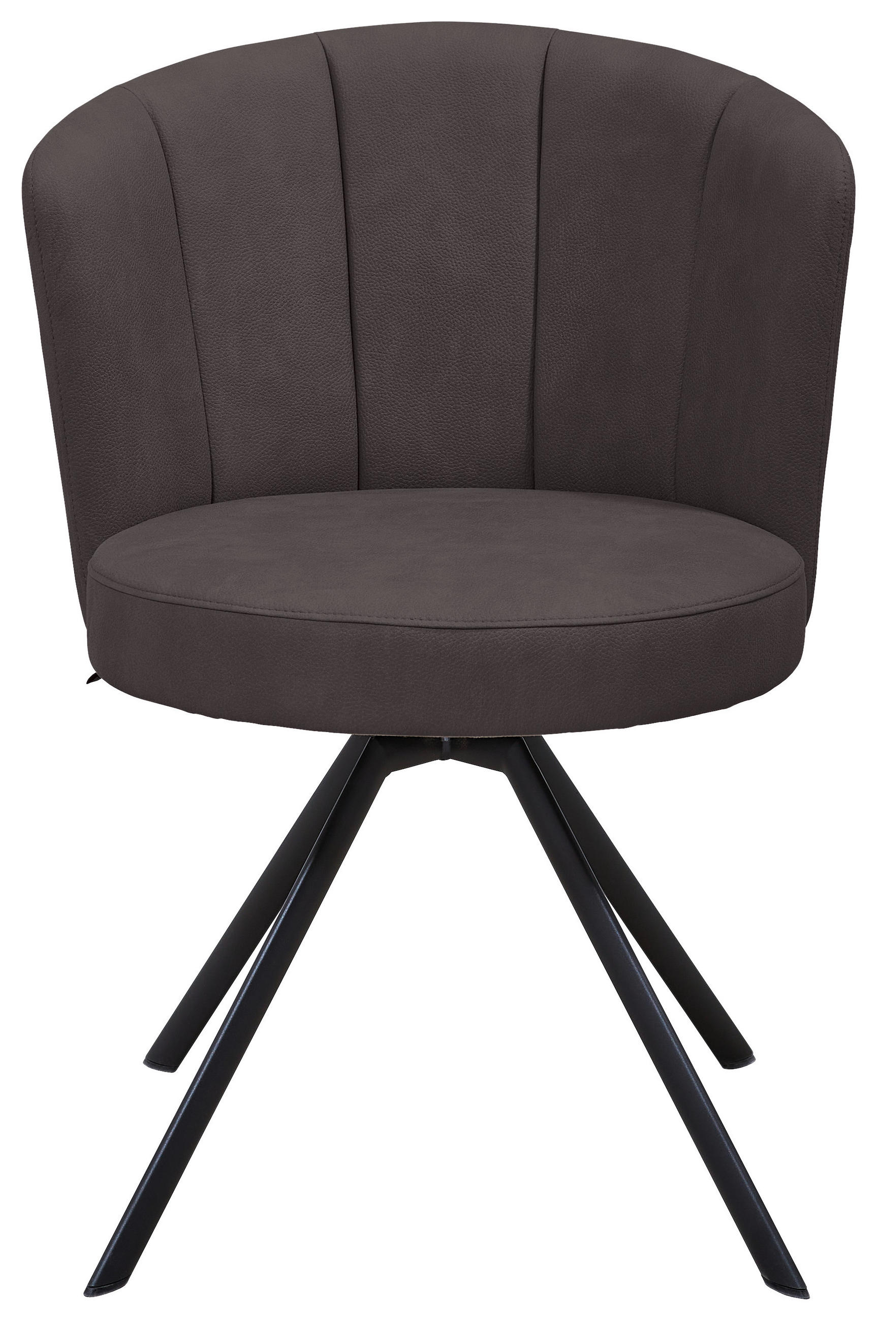STUHL drehbar Mikrofaser Anthrazit, Mokka  - Anthrazit/Mokka, Design, Textil/Metall (62/83/64cm) - Venjakob