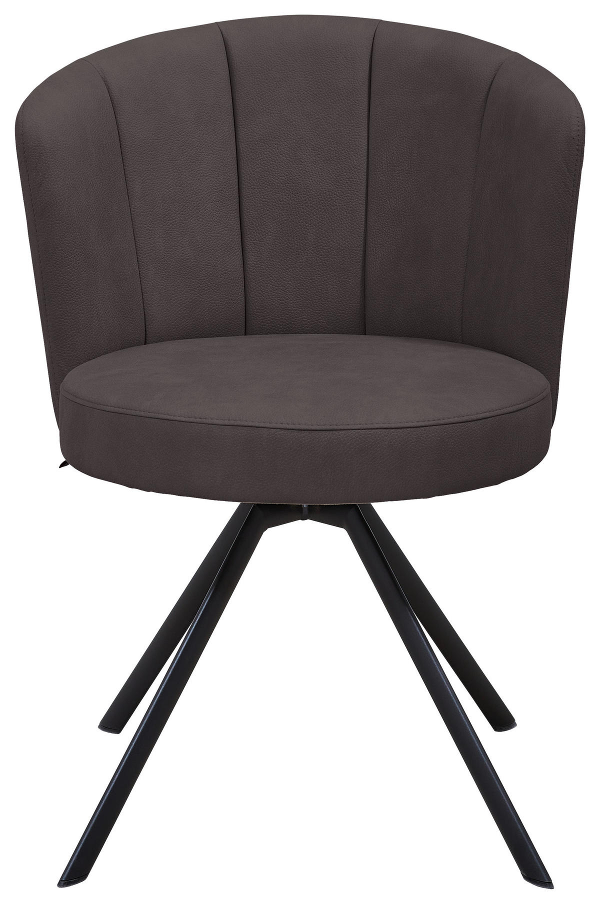 STUHL drehbar Mikrofaser Anthrazit, Mokka  - Anthrazit/Mokka, Design, Textil/Metall (62/83/64cm) - Venjakob