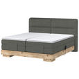 BOXSPRINGBETT 180/200 cm  in Anthrazit, Eichefarben  - Eichefarben/Anthrazit, Natur, Holz/Textil (180/200cm) - Valnatura