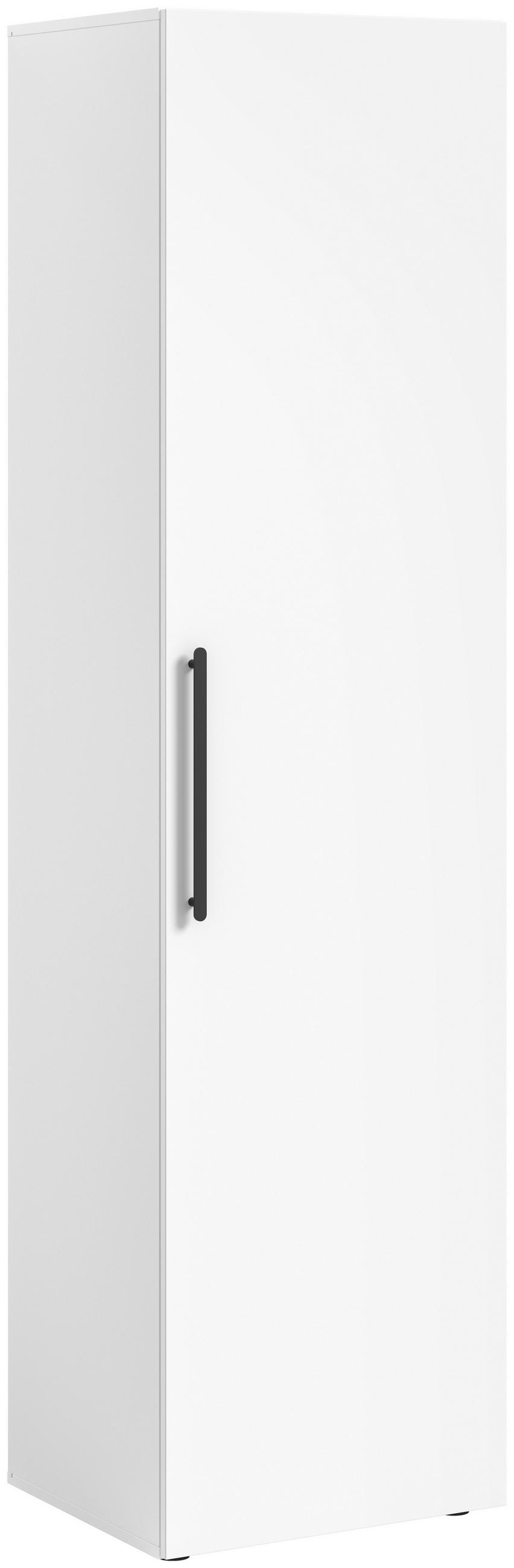 GARDEROBENSCHRANK in 55/200/47 cm - Weiss/Schwarz, Modern, Holzwerkstoff/Kunststoff (55/200/47cm) - Stylife