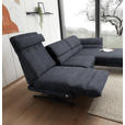 ECKSOFA Grau Flachgewebe  - Schwarz/Grau, Design, Textil/Metall (279-327/176-217cm) - Dieter Knoll