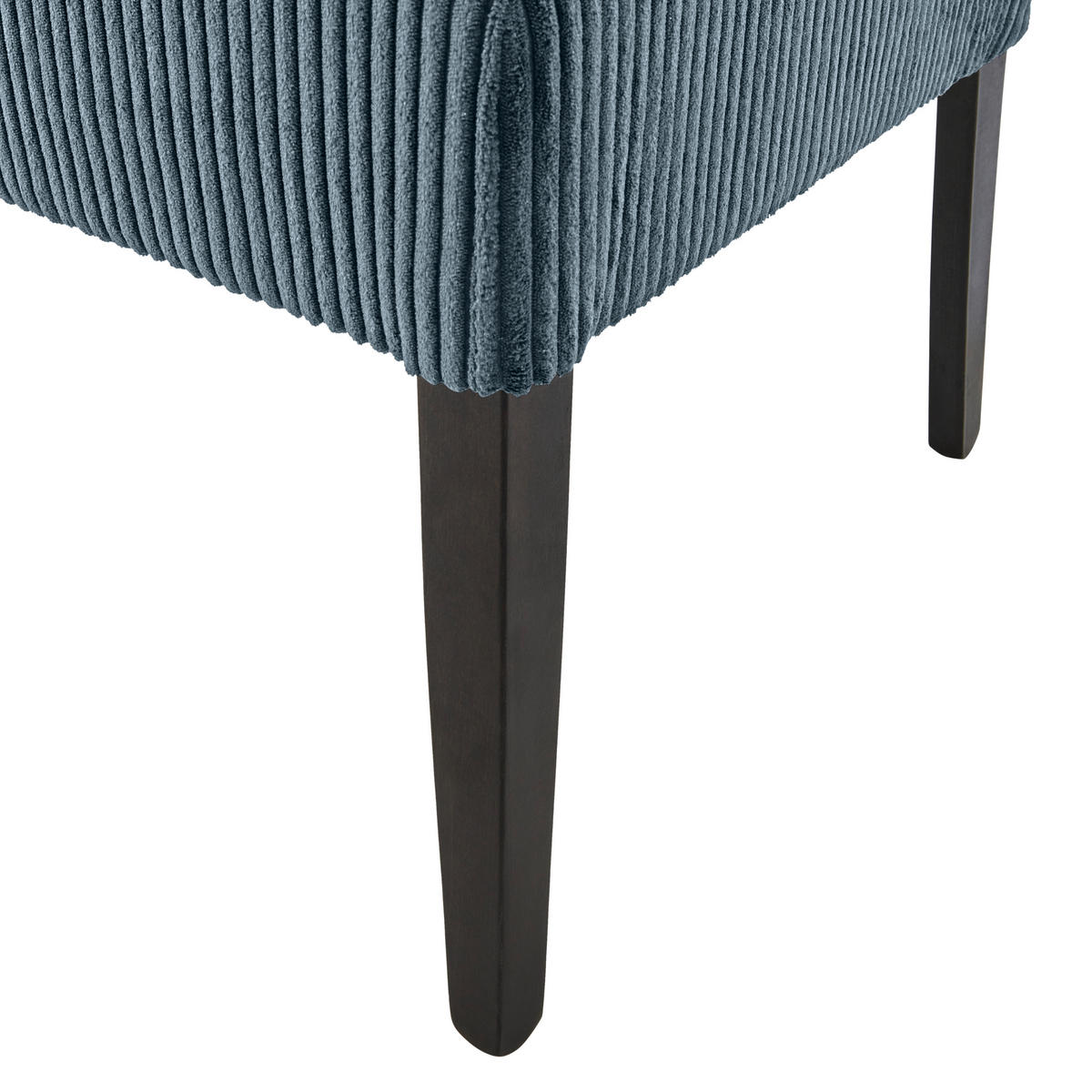 STUHL Webstoff Blau Buche massiv  - Blau/Wengefarben, MODERN, Holz/Textil (48/95/62cm)