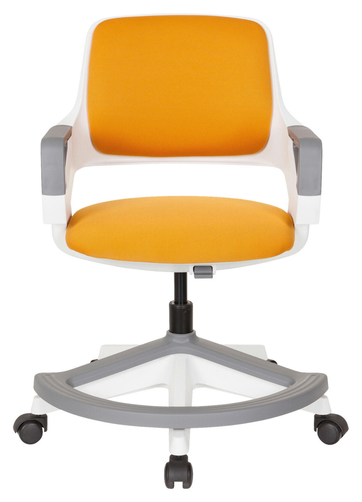 JUGENDDREHSTUHL Orange  - Weiß/Orange, Basics, Kunststoff (53/80-93/60cm) - MID.YOU