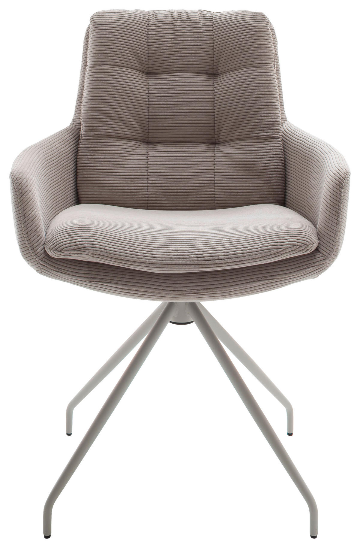 ARMLEHNSTUHL  in Cord  - Sandfarben/Seidengrau, Design, Textil/Metall (63/90/69cm) - Johann Jakob