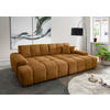 BIGSOFA in Bouclé Goldfarben  - Goldfarben/Schwarz, MODERN, Kunststoff/Textil (304/87/155cm) - Livetastic