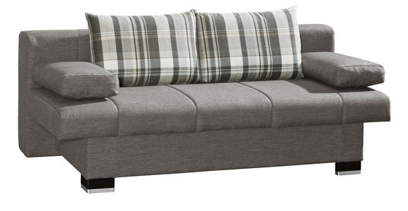 SCHLAFSOFA Grau - Wengefarben/Alufarben, KONVENTIONELL, Holz/Textil (200/80/94cm) - Novel