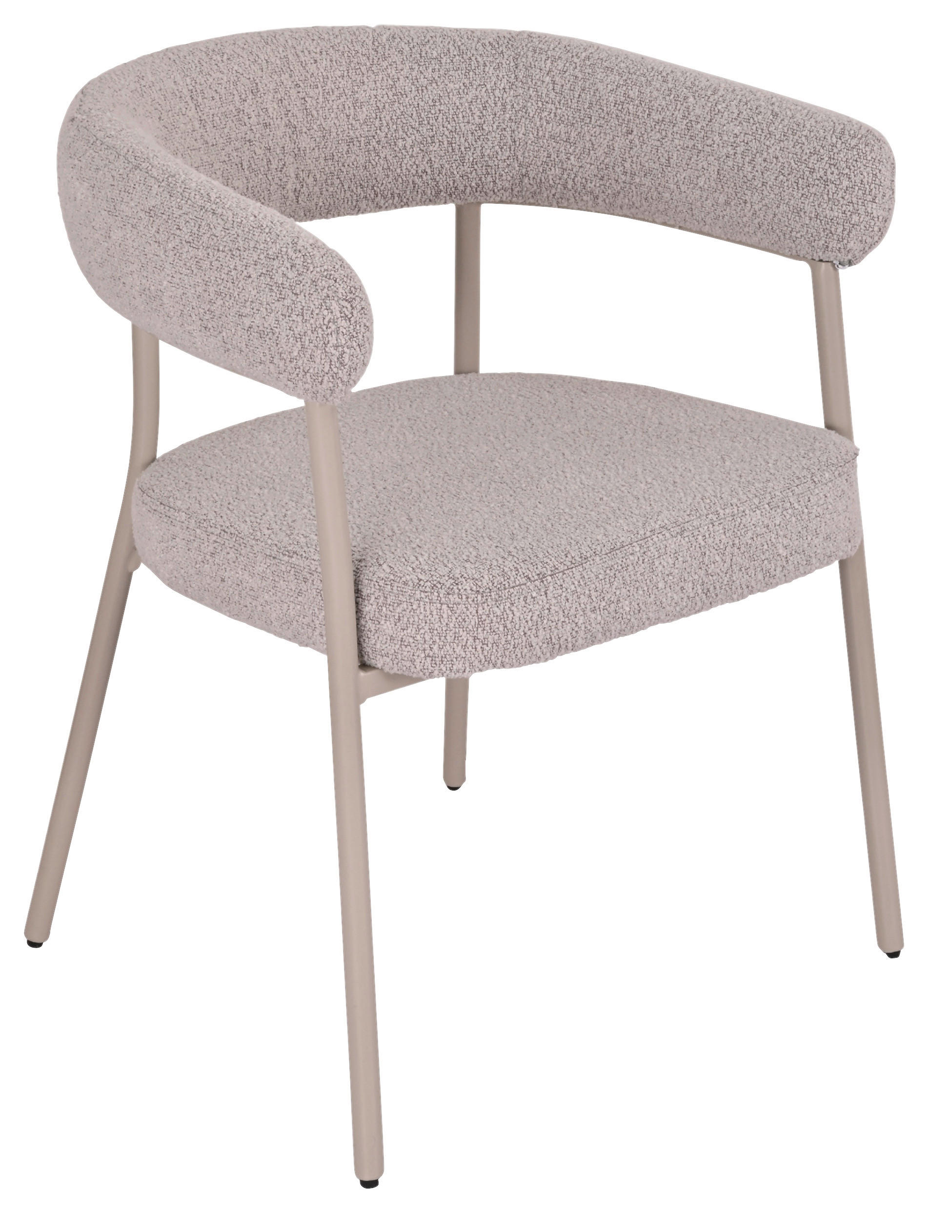 ARMLEHNSTUHL  in Eisen Webstoff  - Creme/Grau, MODERN, Textil/Metall (60/75/55cm) - MID.YOU