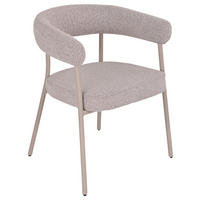 ARMLEHNSTUHL  in Eisen Webstoff  - Creme/Grau, MODERN, Textil/Metall (60/75/55cm) - MID.YOU