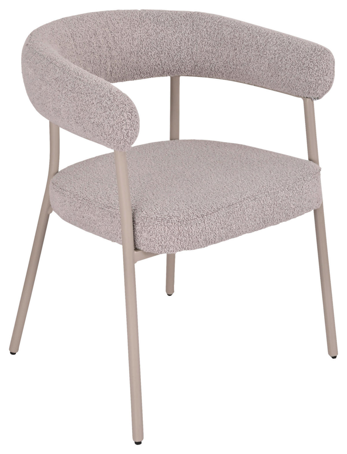 ARMLEHNSTUHL  in Eisen Webstoff  - Creme/Grau, MODERN, Textil/Metall (60/75/55cm) - MID.YOU