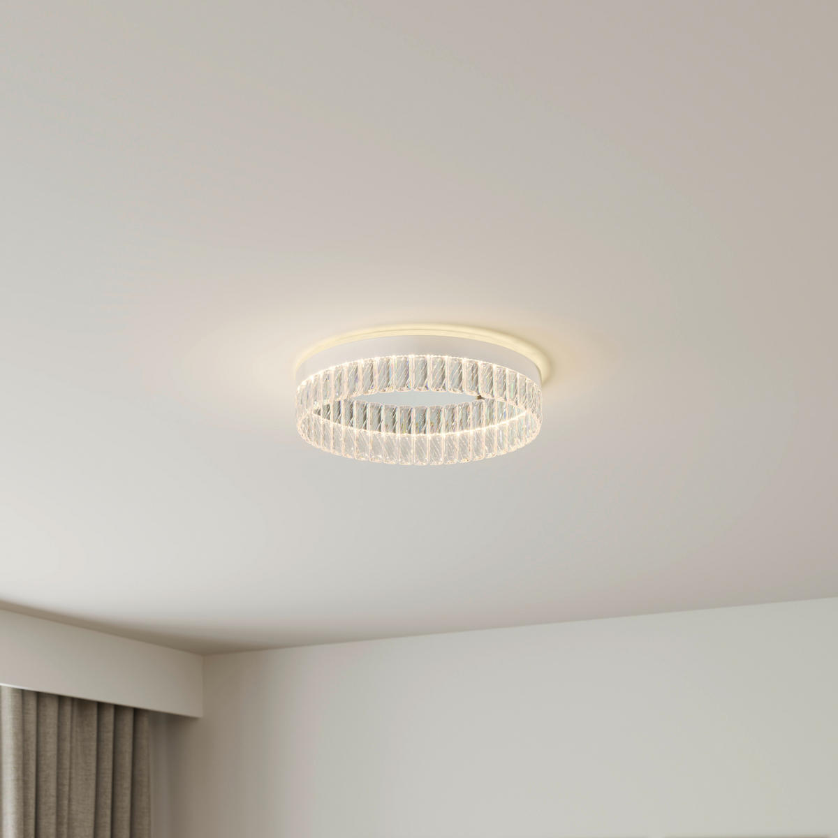 LED-DECKENLEUCHTE Bunda 40/11 cm  - Klar, Design, Glas/Kunststoff (40/11cm) - Glandor