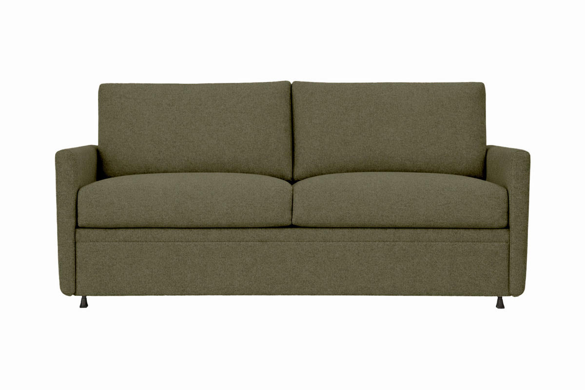SCHLAFSOFA Chenille Grün  - Schwarz/Grün, Design, Textil (176/80/95cm) - Livetastic