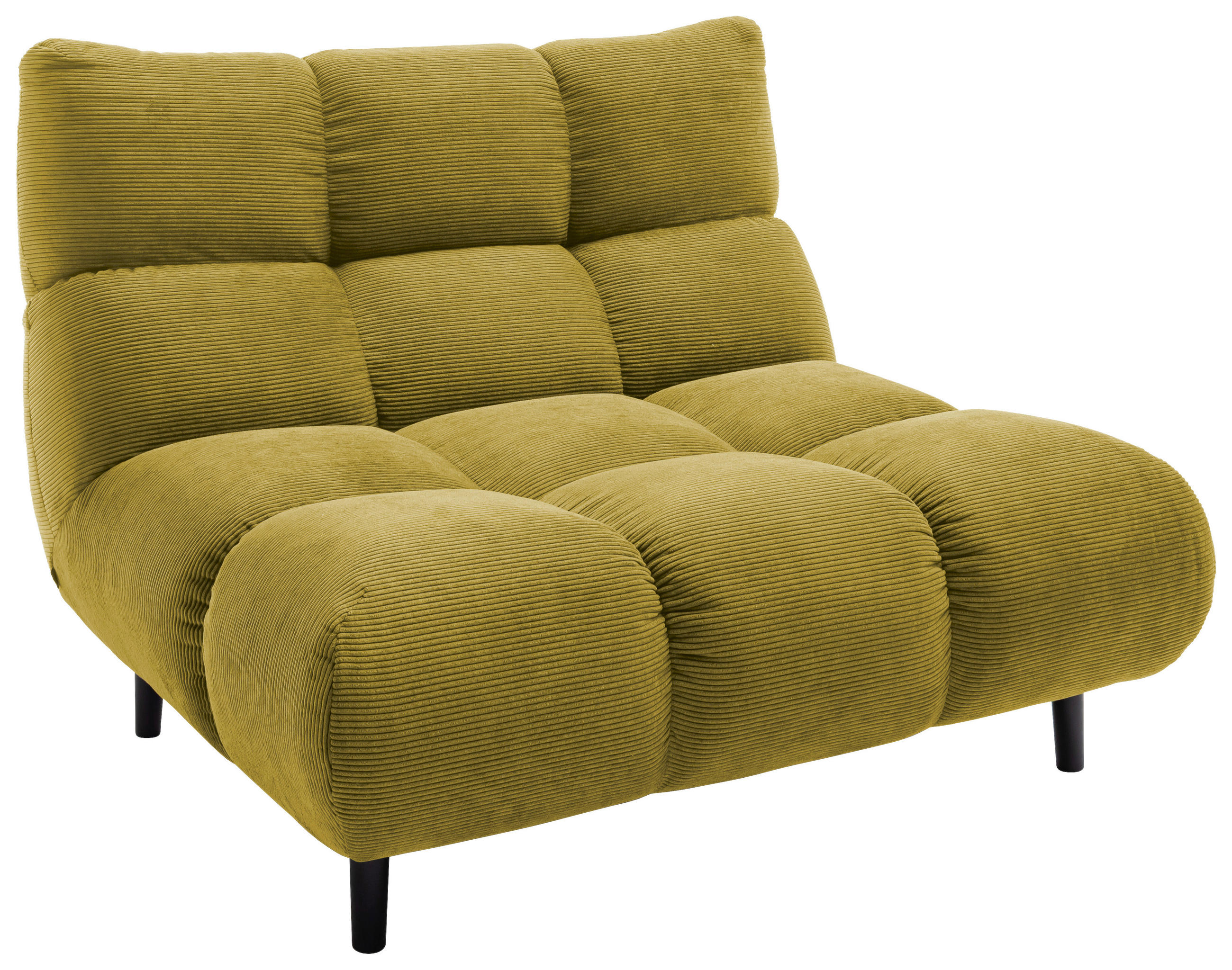 SESSEL in Feincord Hellgrün  - Schwarz/Hellgrün, Design, Holz/Textil (112/85/108cm) - Pure Home Lifestyle