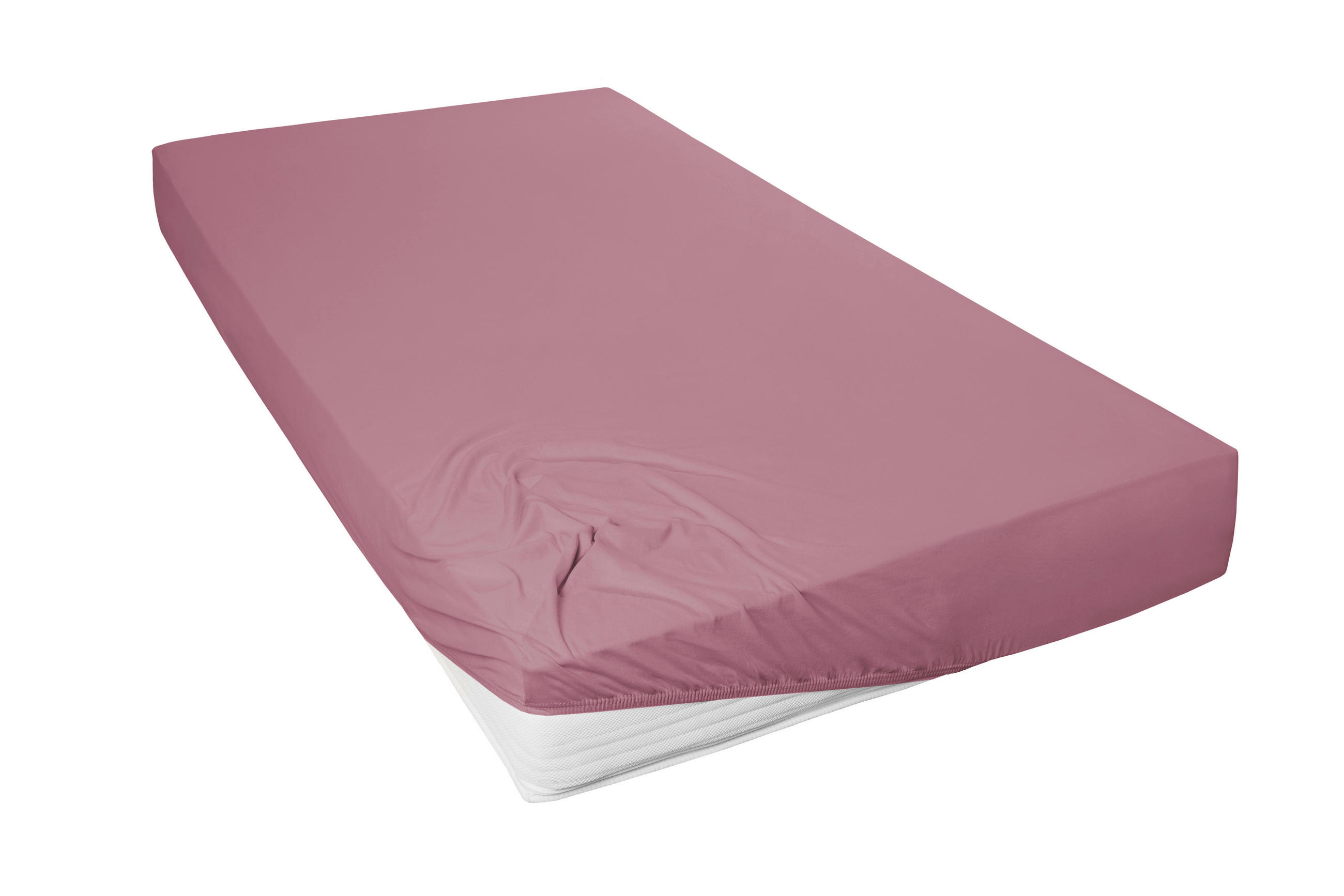 SPANNLEINTUCH 150/200 cm Jersey  - Dunkelrosa, Basics, Textil (150/200cm)