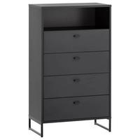 HIGHBOARD  in 60,2/103,9/33,1 cm  - Schwarz/Grün, LIFESTYLE, Holzwerkstoff/Metall (60,2/103,9/33,1cm) - MID.YOU