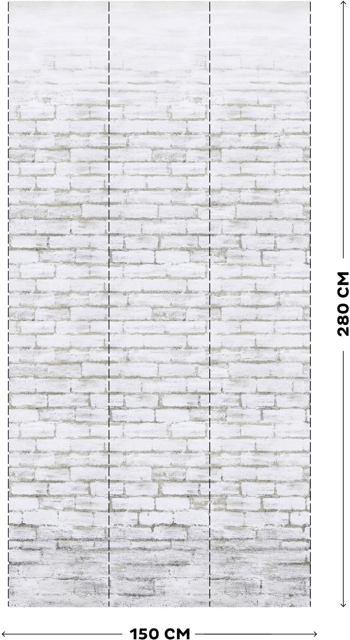 FOTOTAPETE  - Weiß, Basics, Papier/Kunststoff (150/280cm)