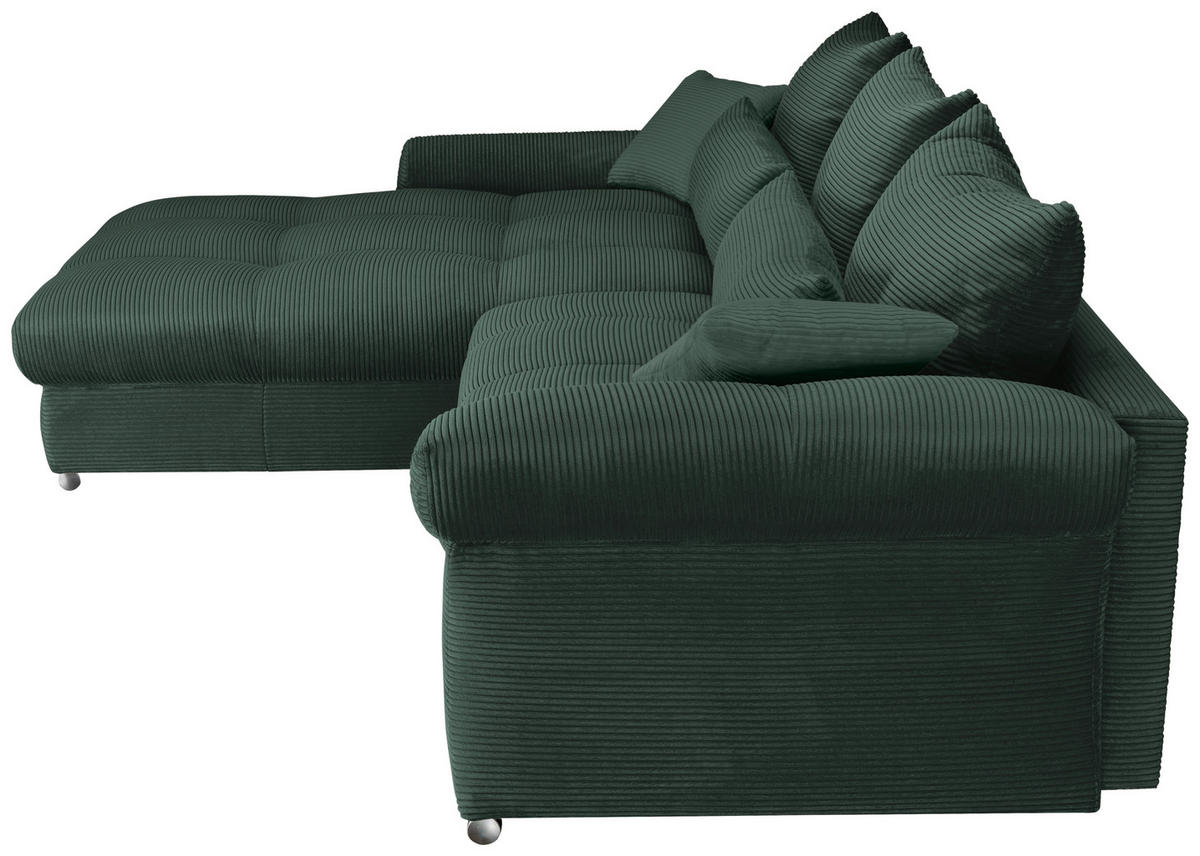 Freisteller von Carryhome ECKSOFA Dunkelgrün Cord.